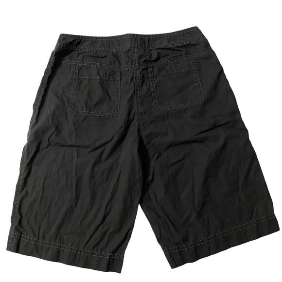 J.JILL Women’s Genuine Fit at Waist Bermuda Shorts Black w/ drawstring sz 8 - Picture 2 of 12